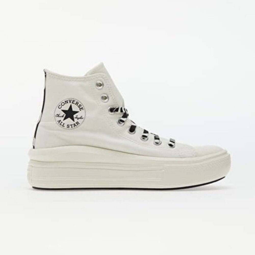 CONVERSE CHUCK TAYLOR ALL STAR MOVE Egret/ Black/ Egret Sneakers size 7.5